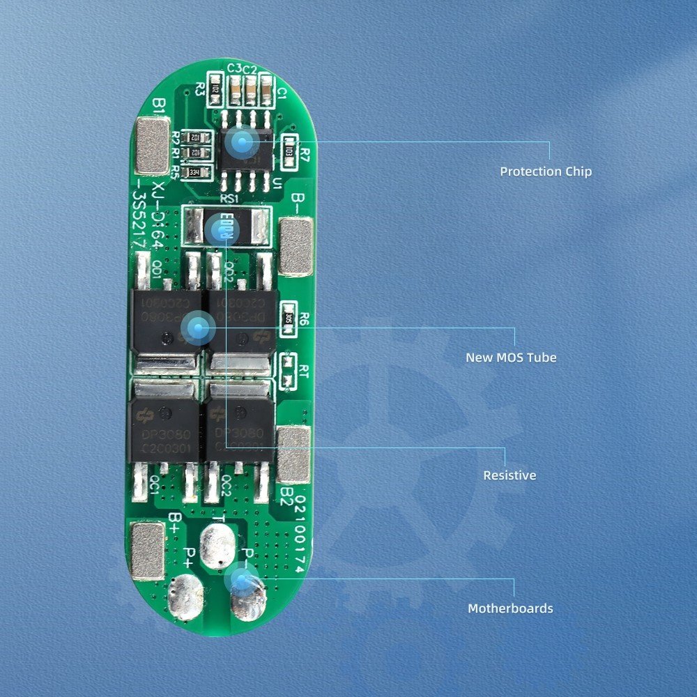 XJ BMS Li-ion Bms 3S 4S 6S 5A 10A 15A 20A Li-ion Lithium Battery Charger PCBA BMS Protection Board 14.8V 16.8V Lipo Cell Module