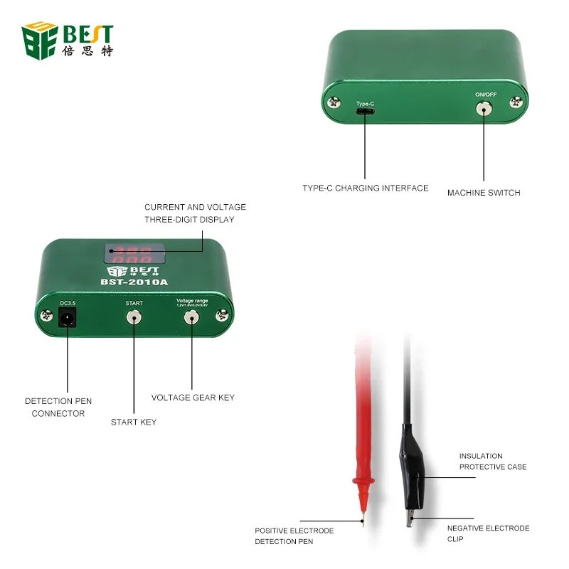BST-2010A 10A Short Killer PCB Motherboard Circuit Burning -Circuit Detector Repair Tools Box For Mobile Phone Laptop