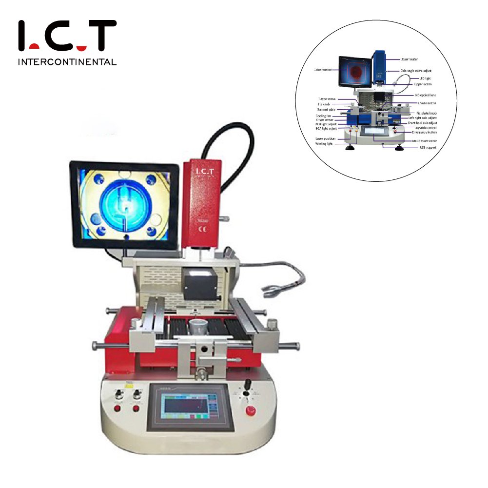 ICT865 2500W Optical Automatic Bga Rework Station Mobile Phone Laptop Mainboard Rework Soldering Station Repairing Motherboard