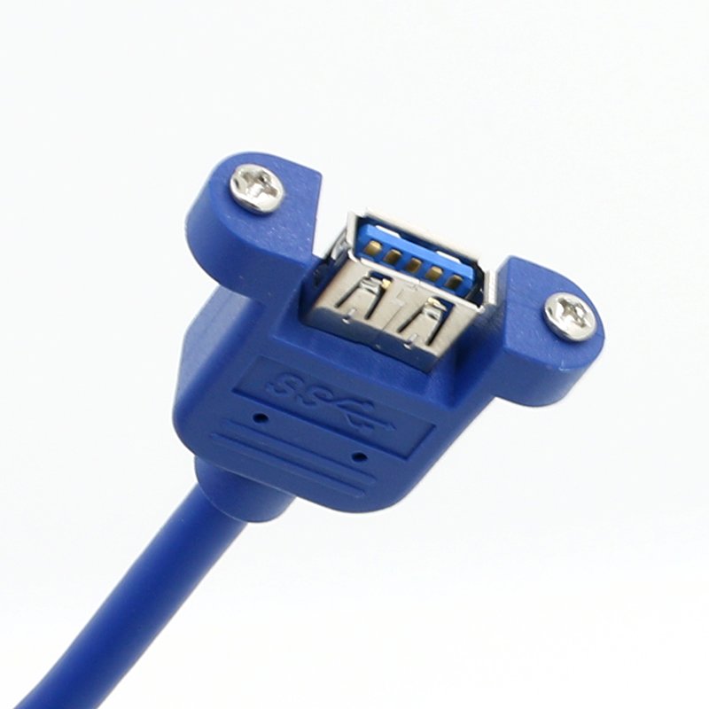 black blue usb 3 0 3.0 front panel A female to mini 20 pin motherboard cable with lock screw