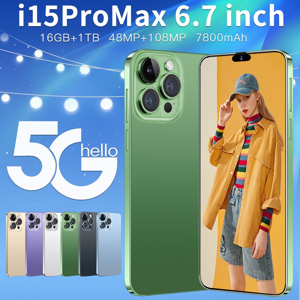 original I15 Phone 14 Pro Max Neuf 7.3 Inch 16gb + 1TB Clone Smartphone Celulares 15 Pro Max Unlocked Mobile Phone