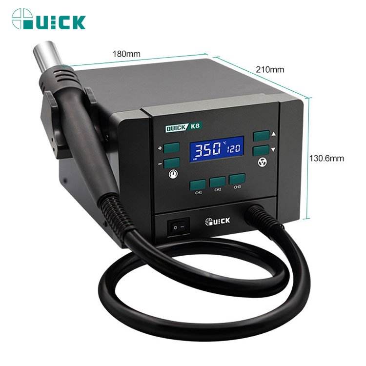 Quick K8 Smart hot air desoldering station 1000W for PC Phone Motherboard Repair Soldering Station With Hot Gun