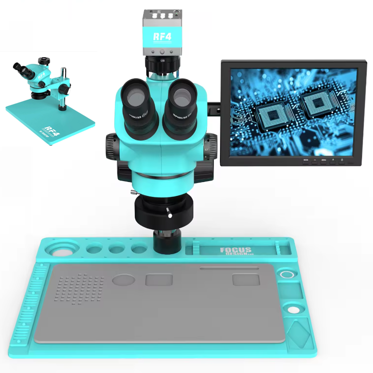 Mobile phone motherboard repair 2k high definition microscope 7-50X double arm trinocular zoom mobile repair