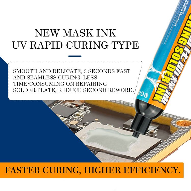 Mayuan 3 Seconds Quick Dry Transparent PCB Solder Masking UV Ink for Mobile Phone Motherboard Jump Wire Repair