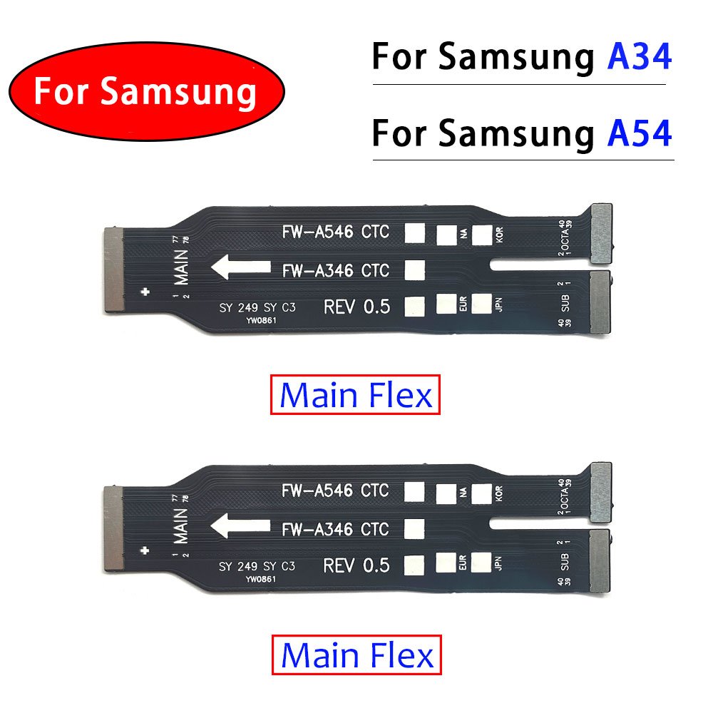 Wholesale Mother Board Flex For Samsung A52S A34 A54 A33 5G A24 4G S23 Plus Ultra Mobile Phone Main Board Flex Cables Spare Part