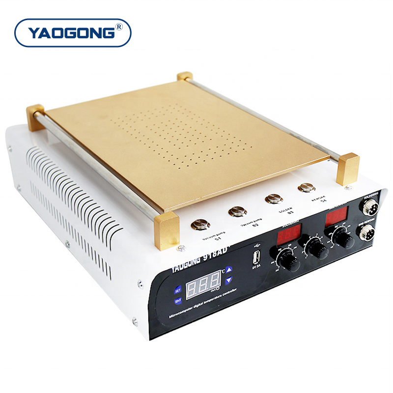 YAOGONG 918AD+ 14 inch Pad Phone Refurbish Mobile Repair Tool Preheating LCD Screen Separator Machine Hot Air Soldering Station