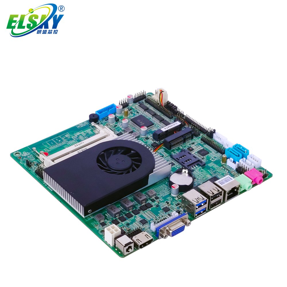 ELSKY QM9600H 6th gen motherboard with Intel Thin Cool Fan LVDS mini itx Motherboard Supporting 2 LAN 1000M and LVDS/EDP