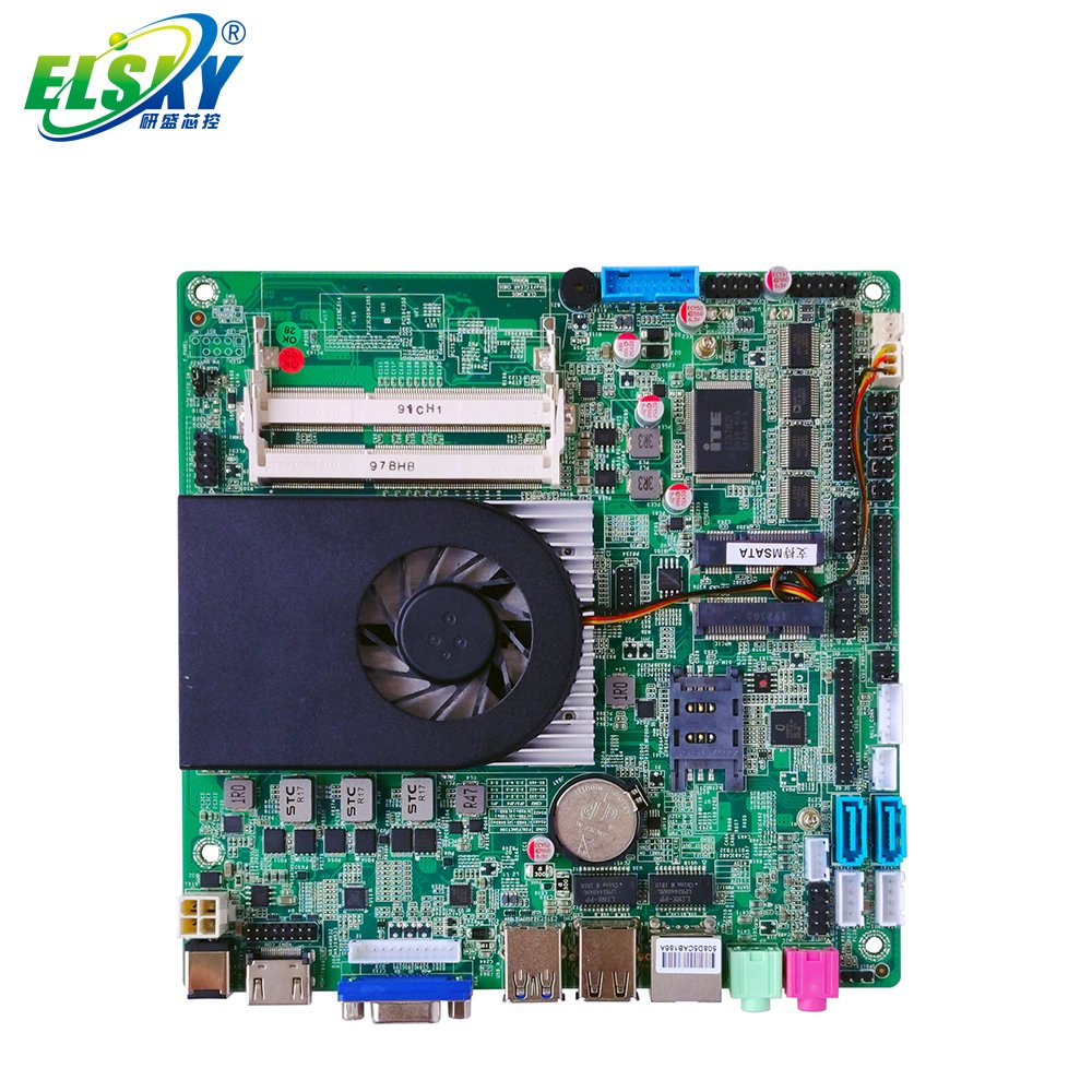 ELSKY QM9600H 6th gen motherboard with Intel Thin Cool Fan LVDS mini itx Motherboard Supporting 2 LAN 1000M and LVDS/EDP