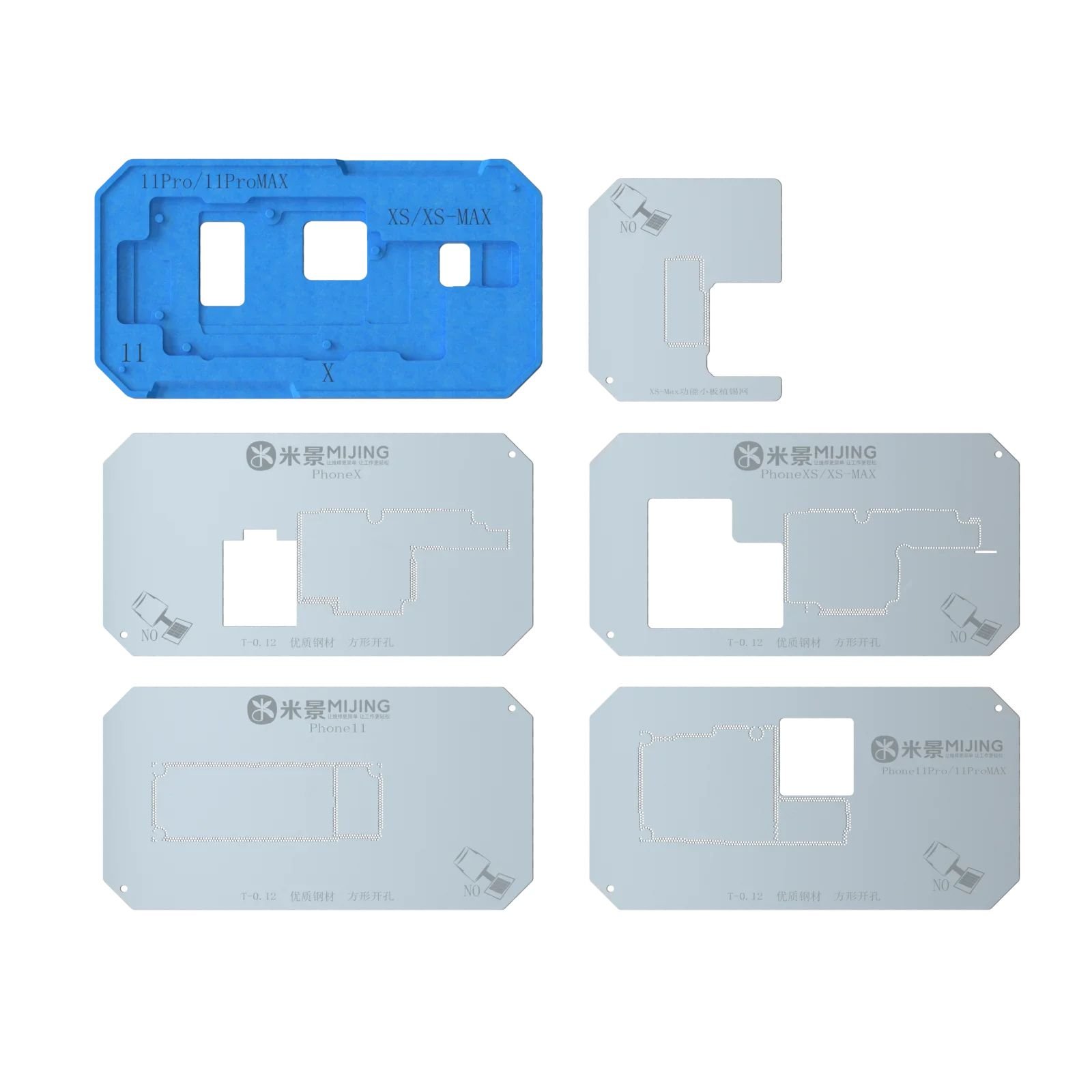 MiJing Z20 Pro 18IN 1 Fixture For iPhone 11 12 13 14 15ProMax Middle Layer Motherboard Reballing Soldering Platform BGA Stencils