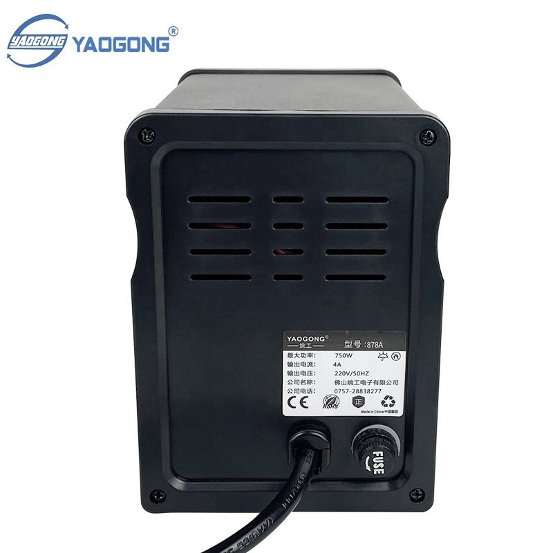 YAOGONG 878A 2 in 1 Hot Air Gun Soldering Station Digital Display 936 Solder Iron Heat Gun Rework Station