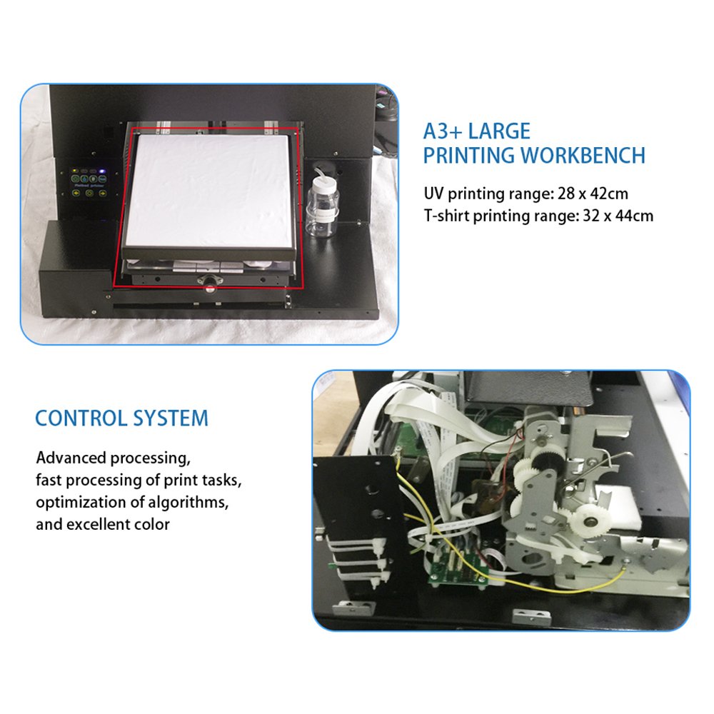 A3 UV flatbed printer using R1390 motherboard, chip-free printing Model:A3-6
