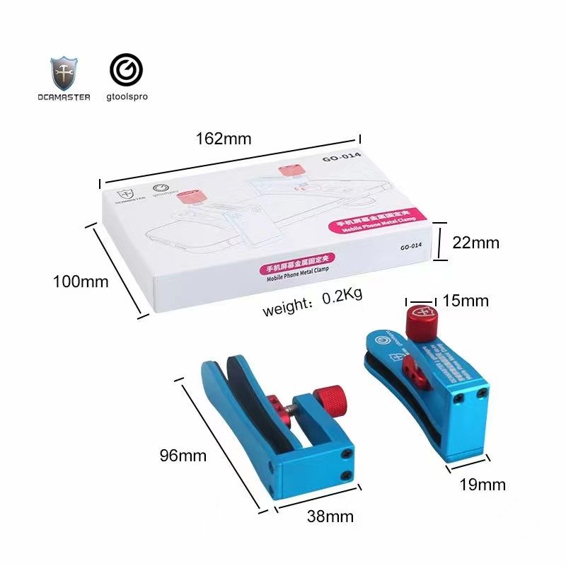 2PCS/BOX OCAMASTER Gtoolspro GO-014 Mobile Phone Metal Clamp Universal Repair Fixture LCD Display Screen Fixting Tool