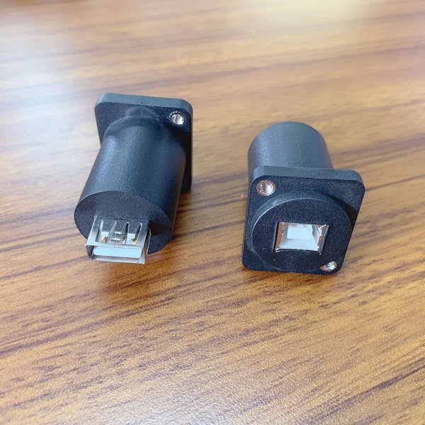 USB 2.0 B Male Jack to RJ45 Female Panel Mount Socket For Printer