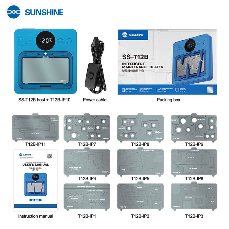 SUNSHINE SS-T12B Intelligent Maintenance Heater Heating Platform For Android and IP7G-15PM Mobile Phone Motherboards