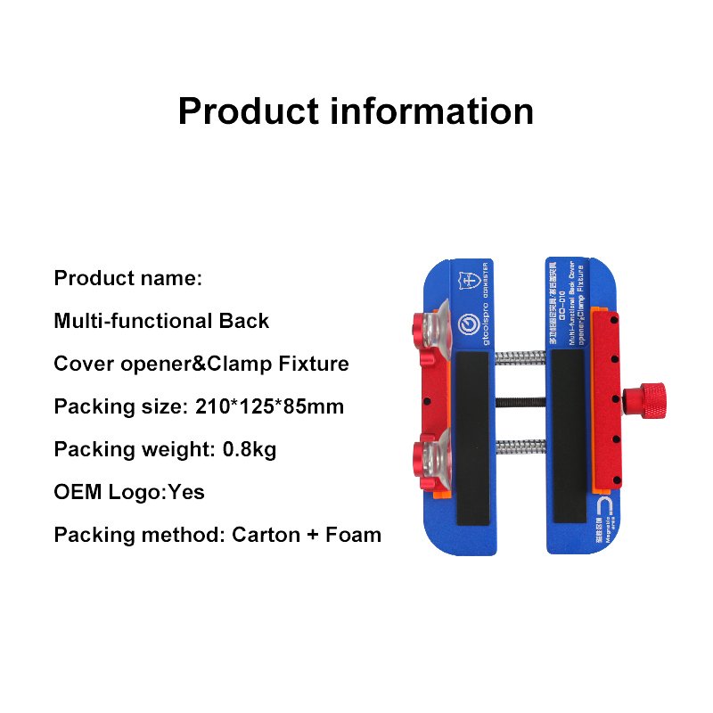 GO-010 Multi functional Back Cover Opener & Clamp Fixture For Mobile Phone Disassembly Opening Holding Fixing Repair Tool