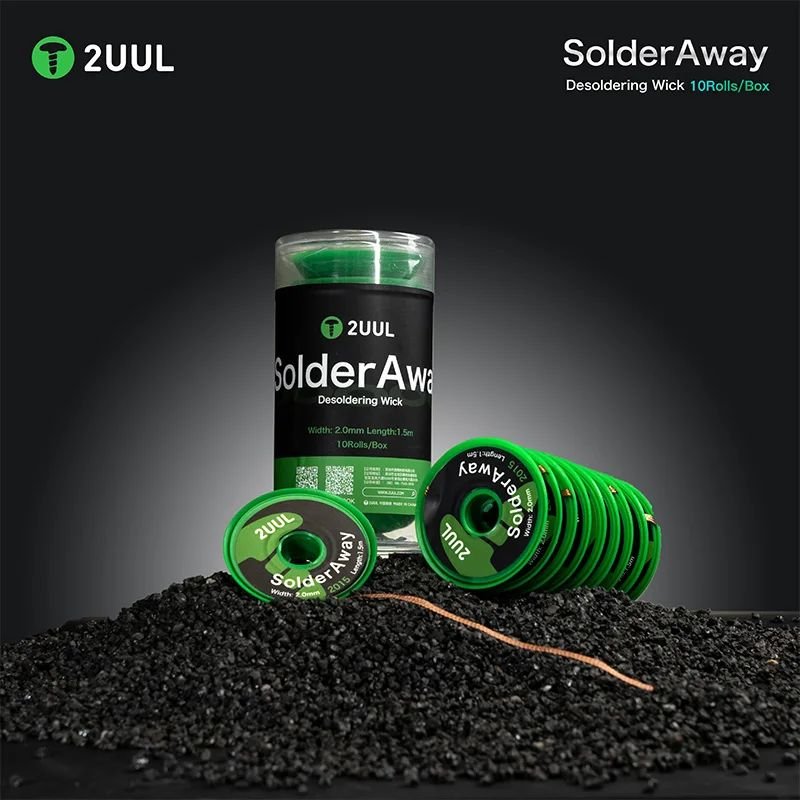 2UUL Solder Away Desoldering Wick 10Pcs/Pack DW11 For PCB Repair Phone Motherboard Welding Clean Desoldering Braid
