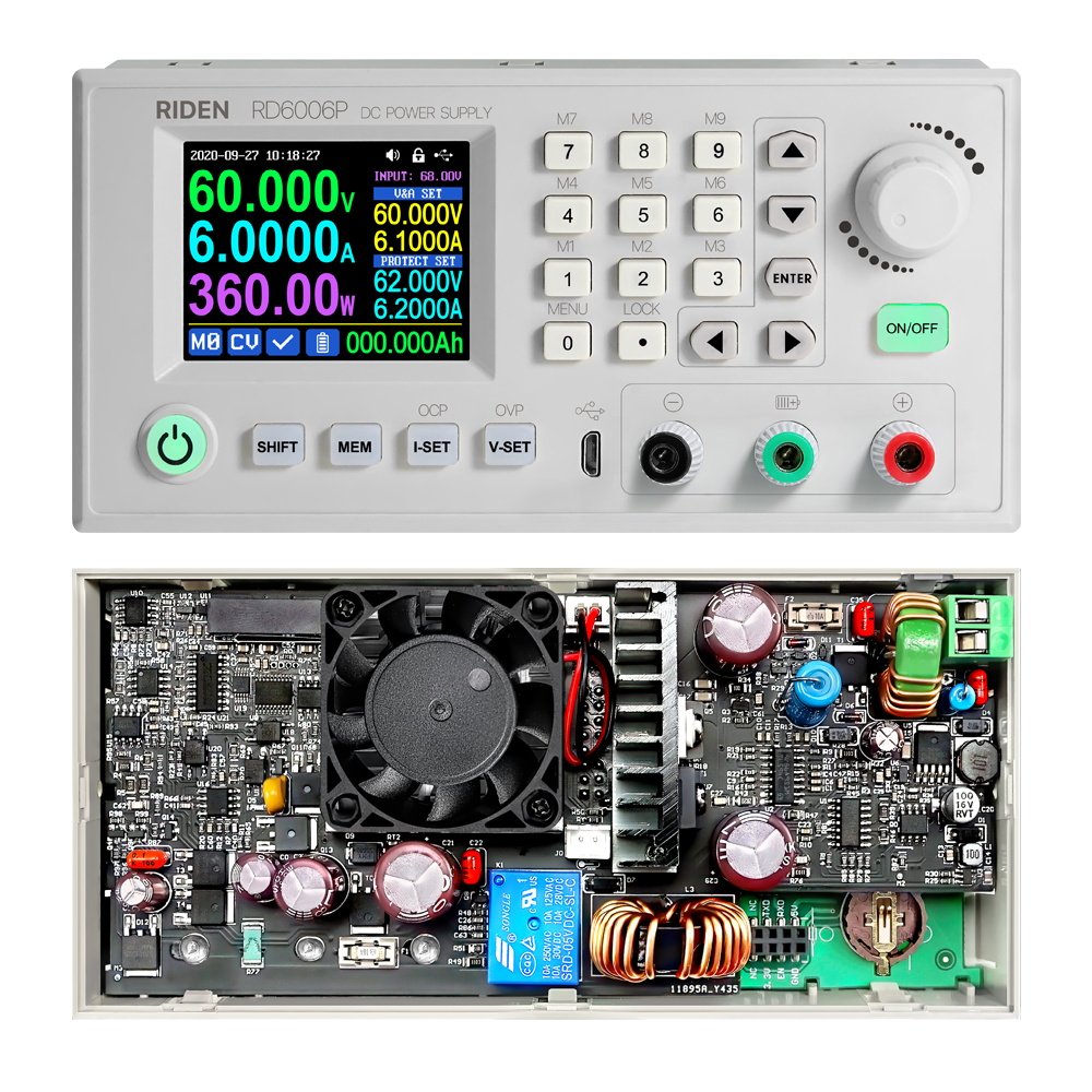 RD Ruideng RD6006P USB DC DC Variable Step Down Voltage Adjustable Bench Power Supply 60V 6A Motherboard Repair Battery Charging