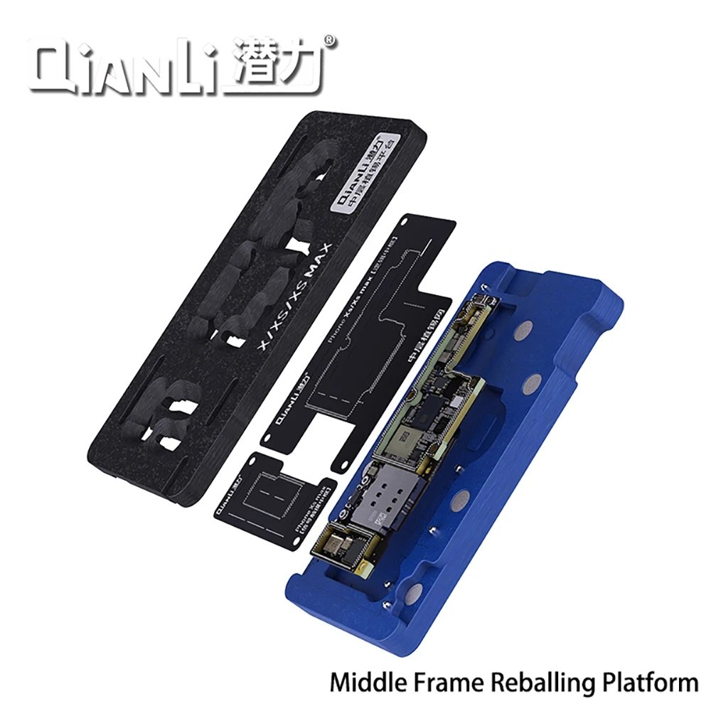Qianli Motherboard Middle Layer Fixture Board 3D Reballing Stencil Plant Tin Phone Repair for Phone X XS 11 12 13 14Pro Max 15