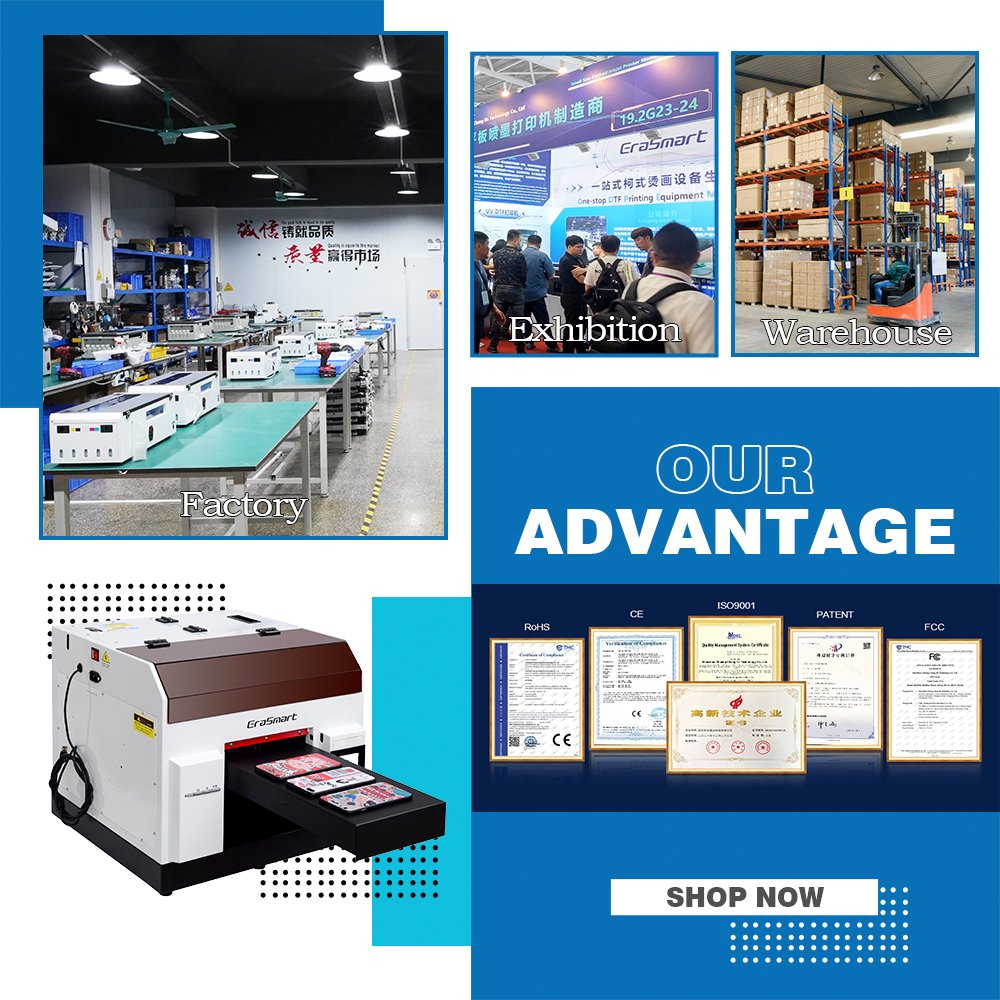 EraSmart Best Price Factory Directly Sell Mini UV Printer A4 UV Printer UV Flatbed Printer for Phone Case Printing