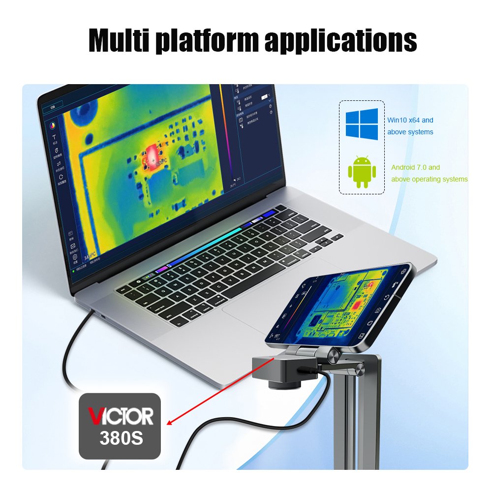 Victor 380S 3D Mobile Phone Motherboard Inspection Repair PCB Troubleshoot Tools Thermal Infrared Imager Camera