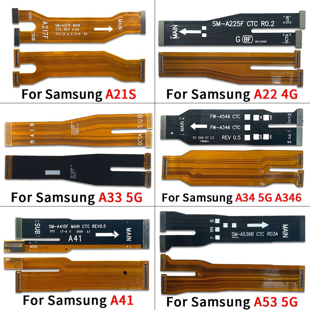 Main Board Flex Motherboard Connector LCD Display Flex Main Flex For Samsung A33 A34 A41 A42 A52 A53 A54 A72 A73 A55 A15 A25 5G