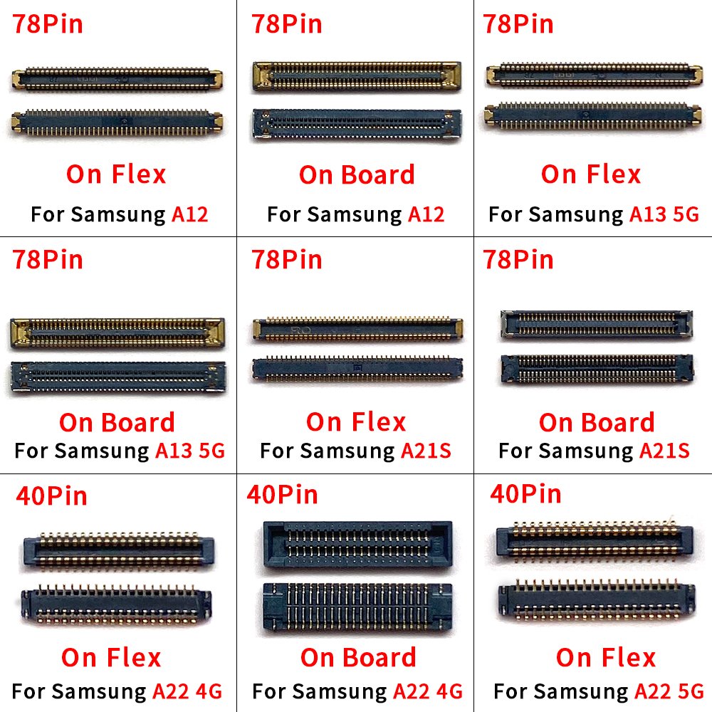 Mobile Phone Spare Parts Motherboard LCD Display FPC Connector For Samsung A12 A13 4G 5G A21S A22 4G LCD connect Board Flex