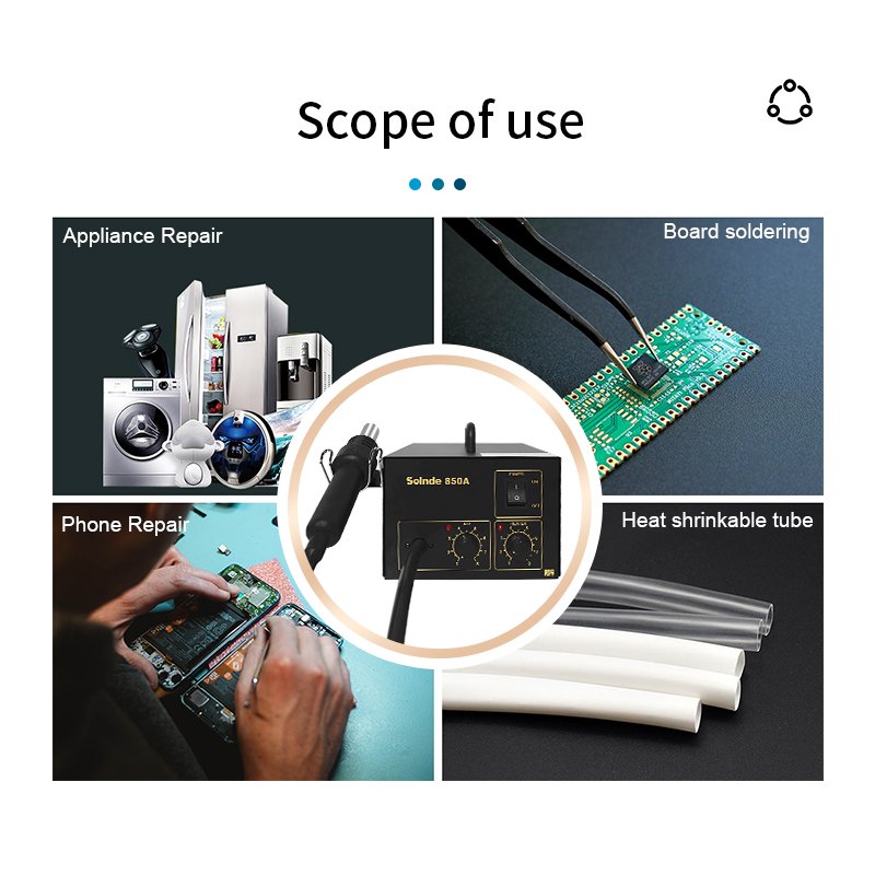 858A Rework Station Hot Air Gun Soldering Station with Heater SMD Solder Station Phone Motherboard Repair