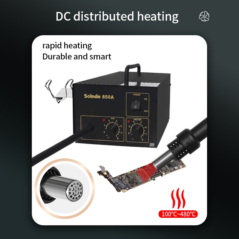 858A Rework Station Hot Air Gun Soldering Station with Heater SMD Solder Station Phone Motherboard Repair