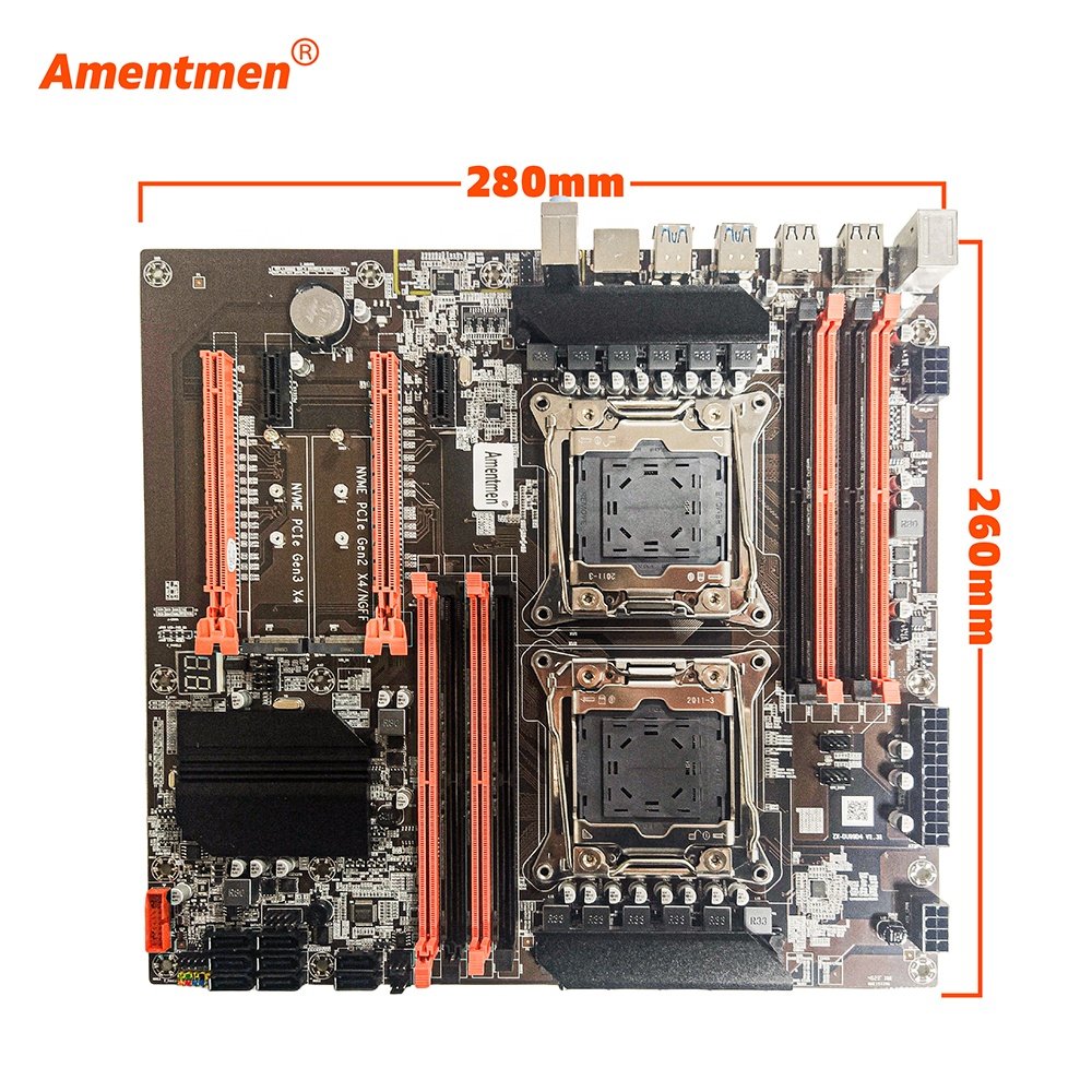 Amentmen Dual X99 Motherboard LGA2011-3 with XEON E5 2699 V3 *2 CPU With 4pcsX16GB = 64GB DDR4 2133MHz Server Memory Combo Kit