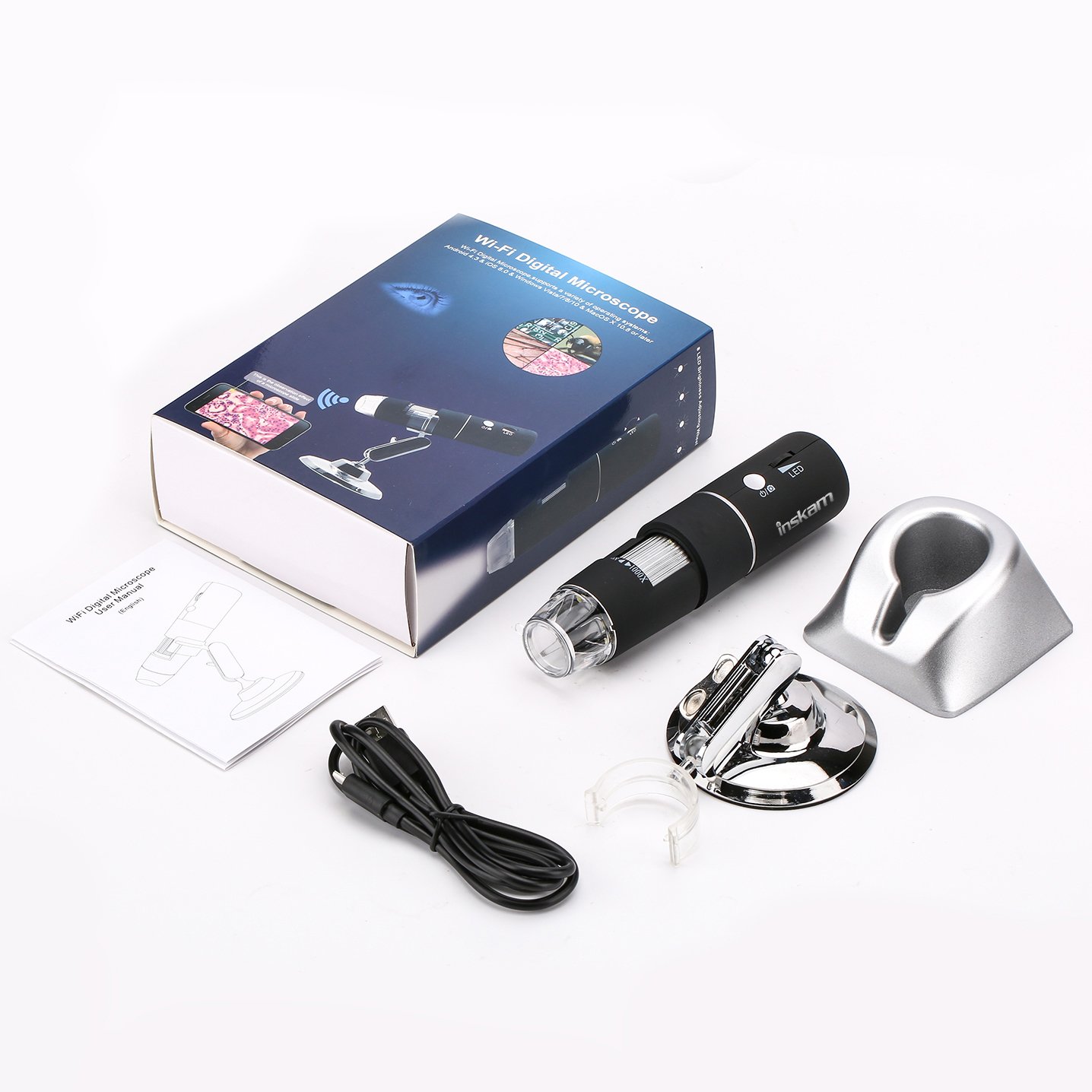 Inskam303 Handheld Wifi Usb Microscope Camera 2mp 1080p 50 To 1000x Wireless Mobile Phone Microscope For Pcb Inspection