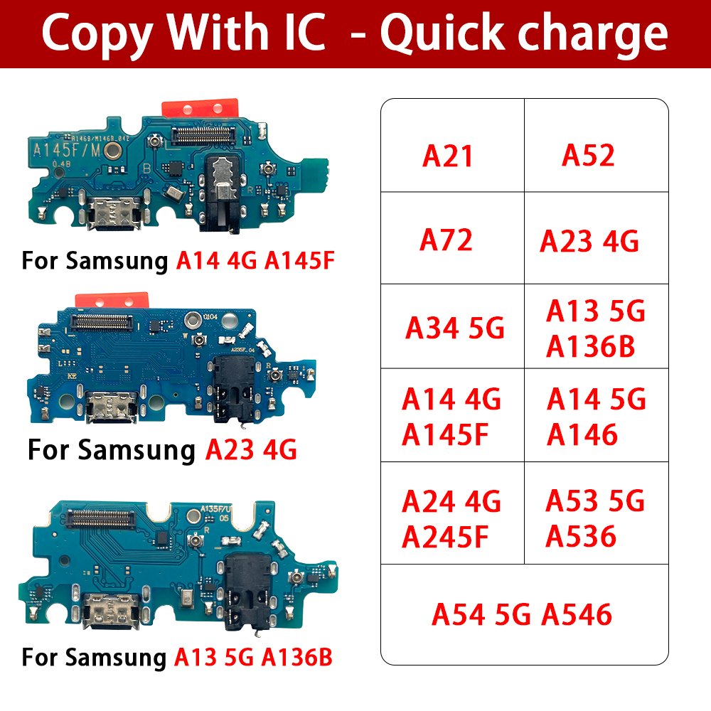 Mobile Phone Flex Cable charging port Phone Parts For Samsung A54 A53 A72 A52 A24 A34 A23 A21 A13 A14 A15A136B A145F A245F A146P