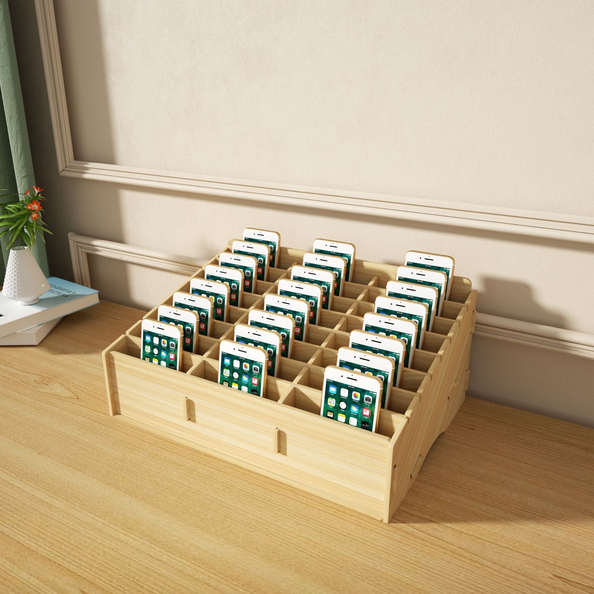 Mobile Phone Repair Tools Box 48 Or 24 Grid Wooden Storage Box Cellphone Motherboard Lcd Screen Storage Box