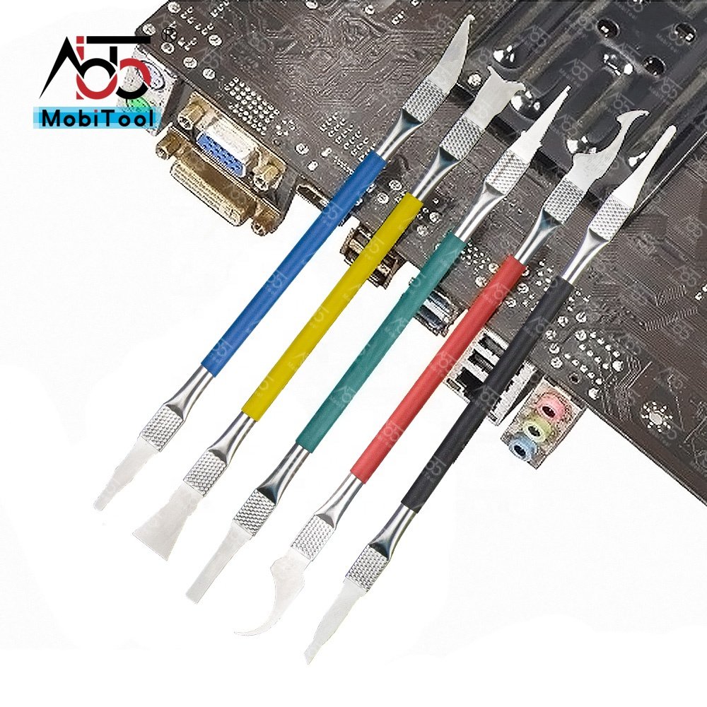 Super Thin 5 in 1 Dual Head Motherboard Glue Cleaning BGA Reballing Tool Kit for IC Chip CPU NAND Repairing