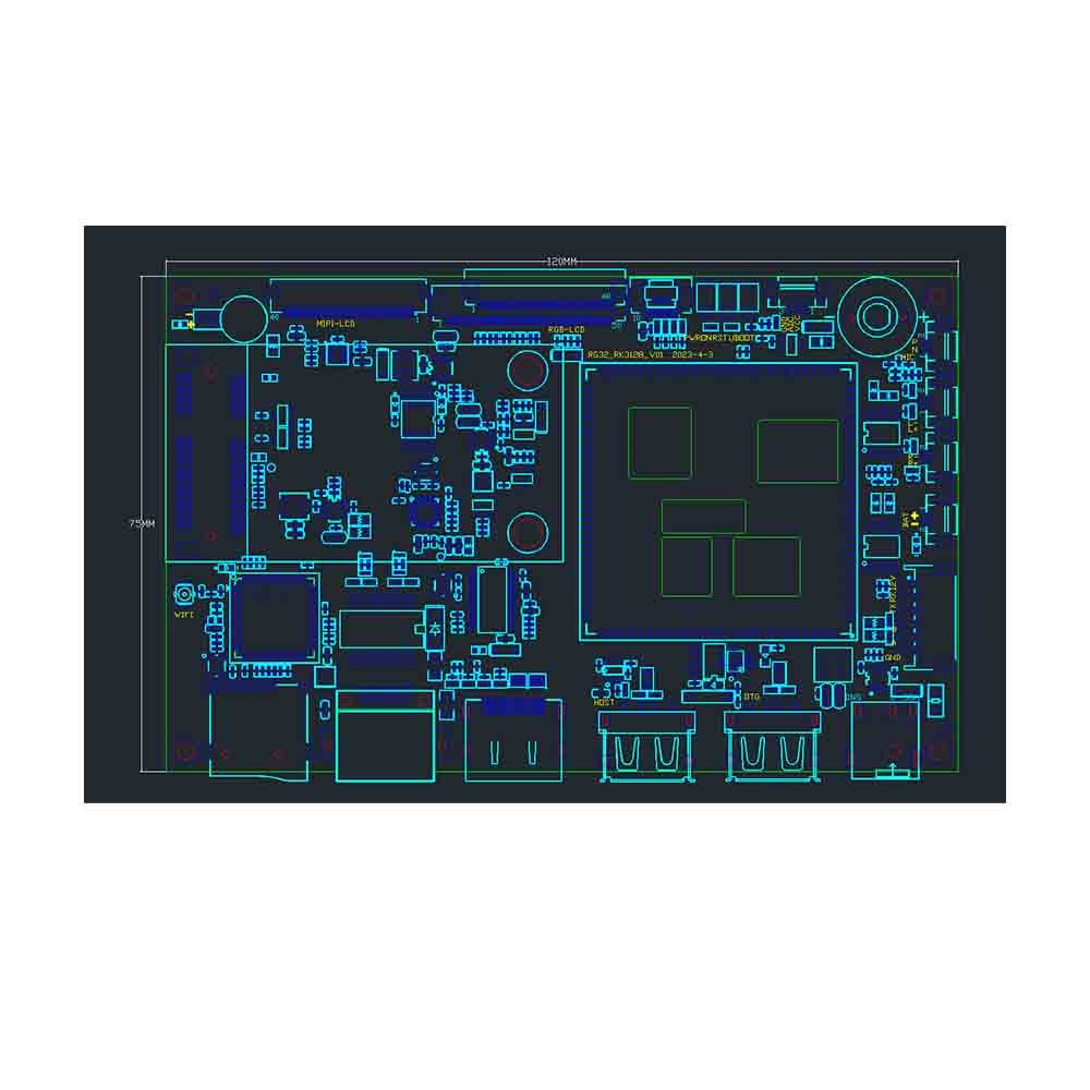 RG32 Rockchip Rk3128 Android Motherboard RJ45 WIFI HD LVDS VGA Linux Media Player Pcba Development Pcba Board