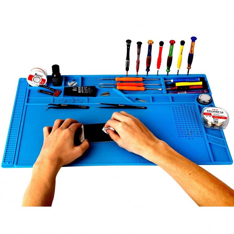 S-180 Magnetic Silicone Heat Resistant BGA Soldering Work Laptop Motherboard Rubber Silicon Repairing Mobile Phone Repair Mat
