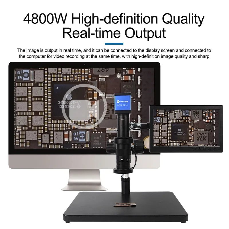 Sunshine MS8E-02 Pro Electronic Digital Microscope 4800W HD Imaging Camera For Mobile Phone PCB IC Motherboard Soldering Repair