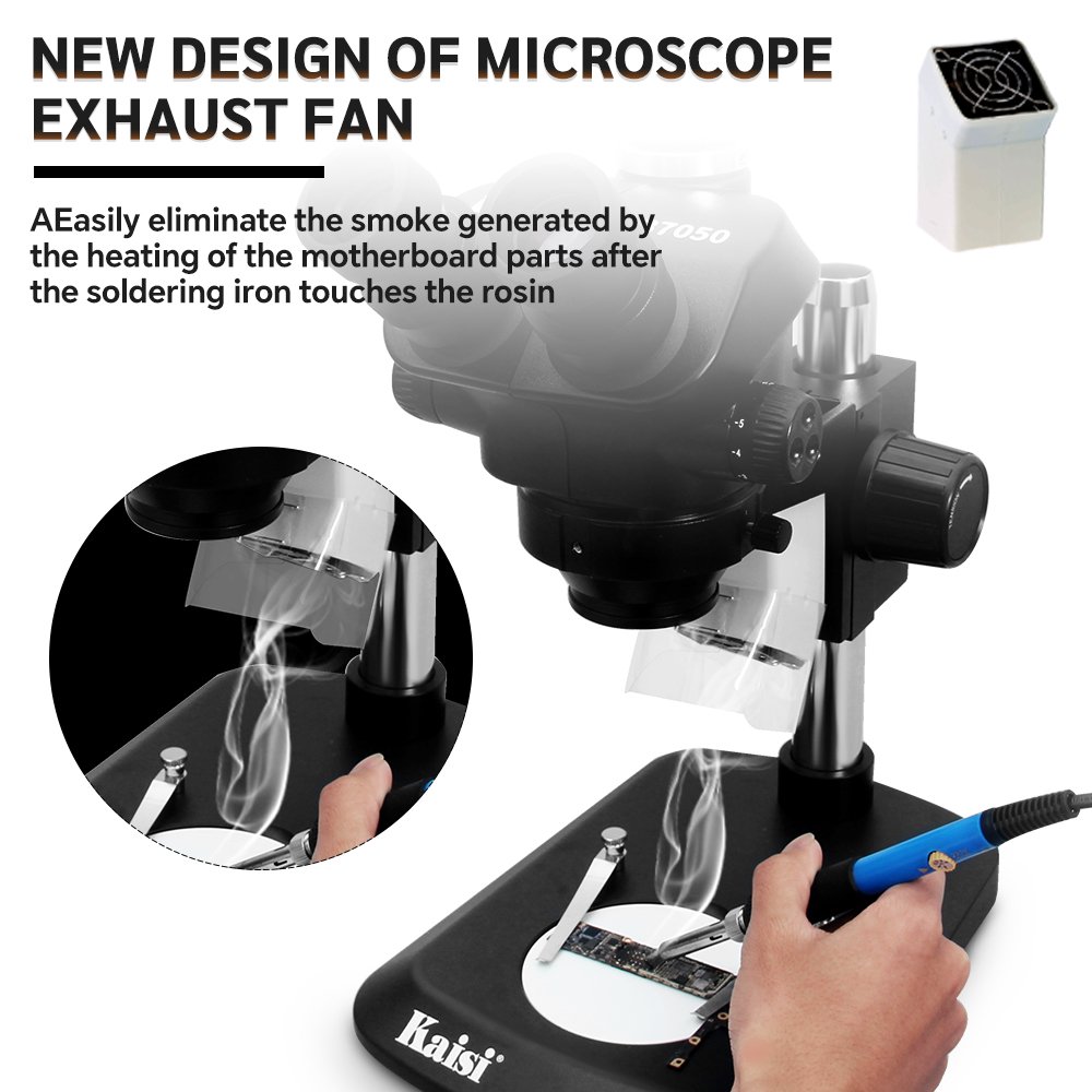 Kaisi MA3+ Microscope Soldering Smoke Absorber Fume Exhaust Fan For Phone Motherboard Repair Welding Smoke Removal Purifier Tool