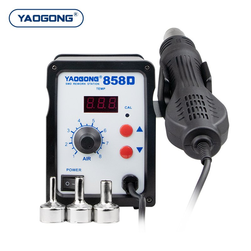 YAOGONG 858D Digital Hot Air Gun SMD Rework Station BGA Soldering Station For IC SMT Mobile Repair