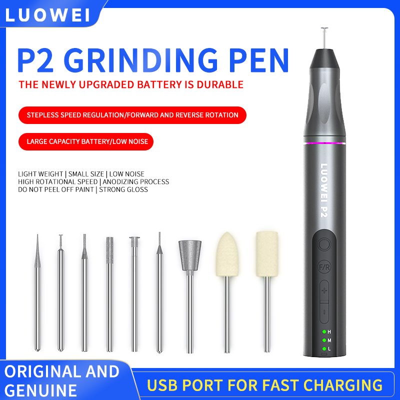 LUOWEI LW-P2 Smart Rechargeable Sanding Tool Polishing Pen For Mobile Phone Repair