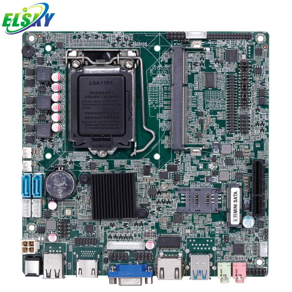 micro motherboard Dual HD-MI PCIE X4 2*SATA3.0 MSATA3.0 Haswell Core i3 i5 4570 i7 H61 H310 H510 H81 LGA1151 Mini itx for Des