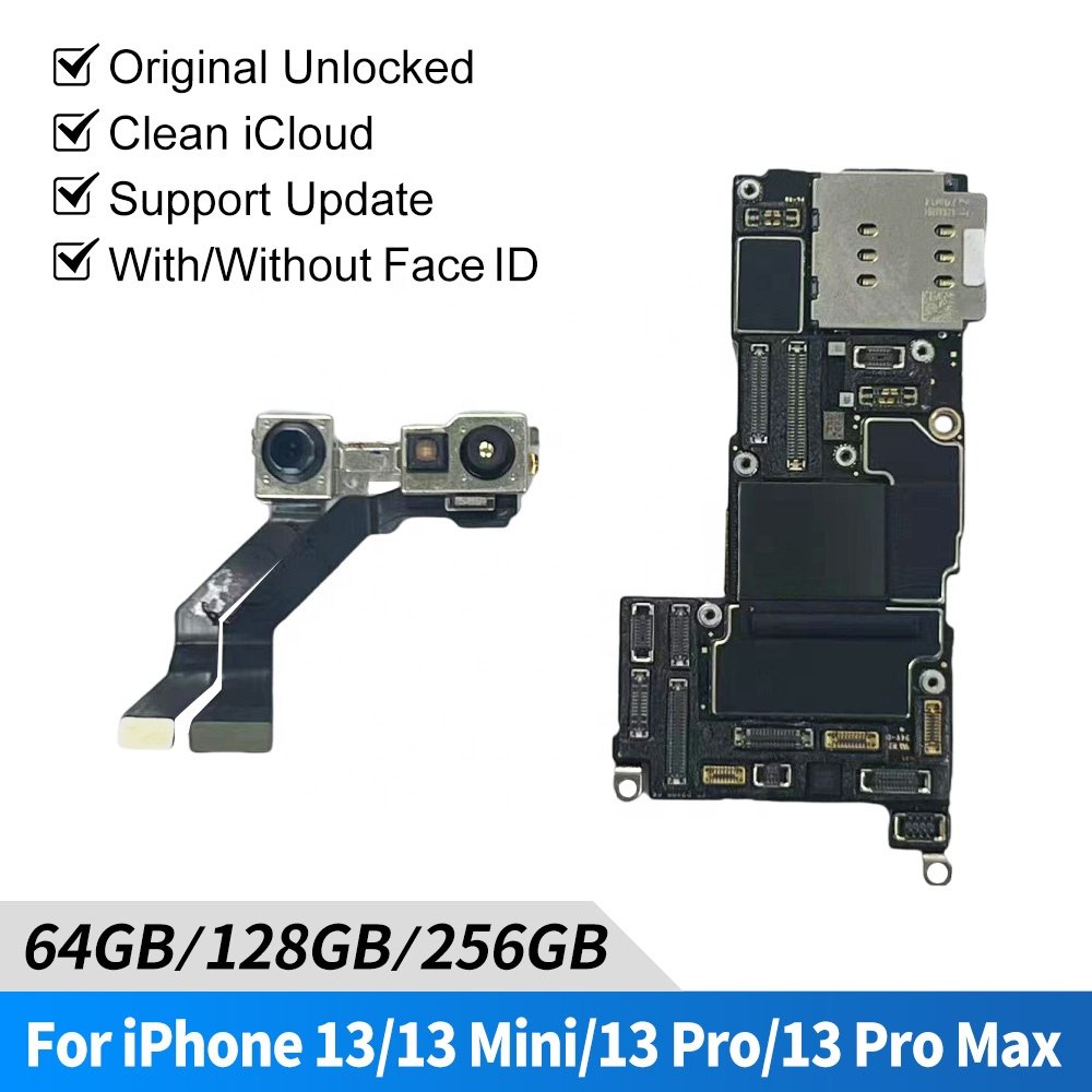 Original Unlocked Mobile Phone Motherboard Logic Board 128gb 256gb For Iphone 13 13 Pro 13 Pro Max Motherboard With Face Id