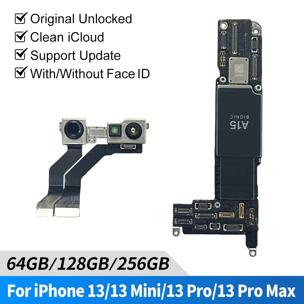 Original Unlocked Mobile Phone Motherboard Logic Board 128gb 256gb For Iphone 13 13 Pro 13 Pro Max Motherboard With Face Id