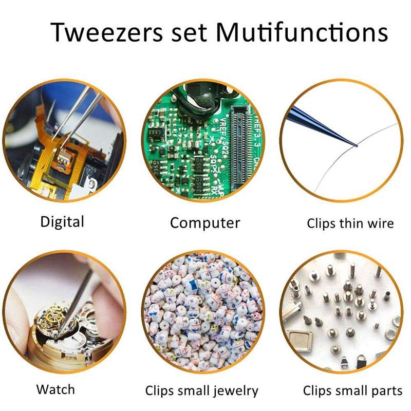 Professional Repair Fingerprint Fly Line Phone Motherboard Precise Antimagnetic Electronics Tweezers Titanium Alloy Tweezers
