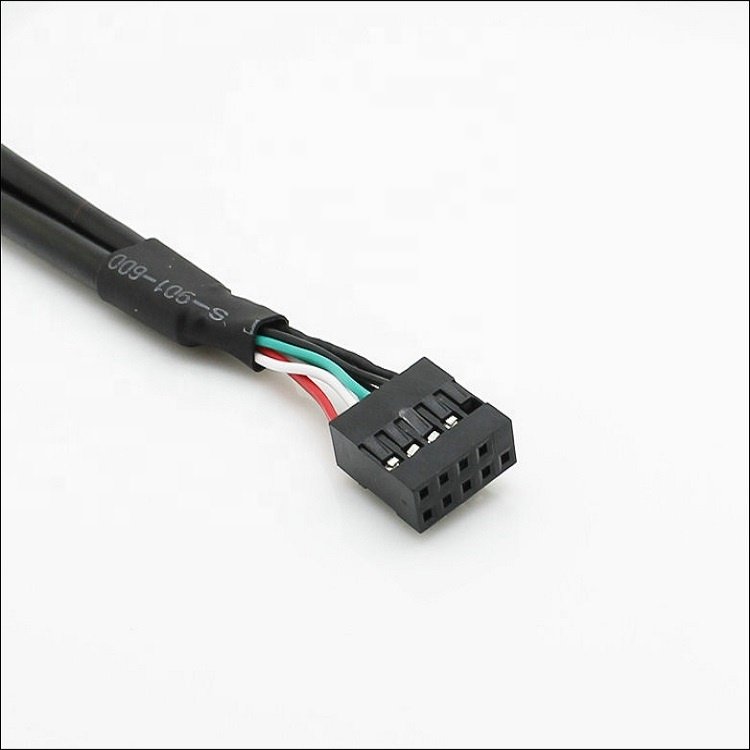 Motherboard Internal 9pin Pitch 2.54mm to Dual Port USB 2.0 Female Screw Lock Panel Mount Cable