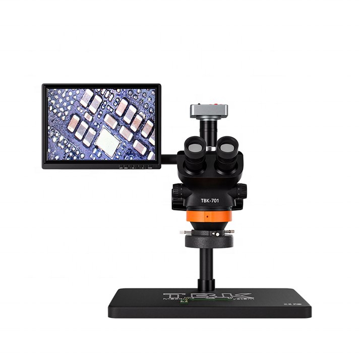 New TBK-701 Trinocular Electron Microscope Mobile PCB Repair For Motherboard Soldering BGA Rework Station for Chip Circuit Board