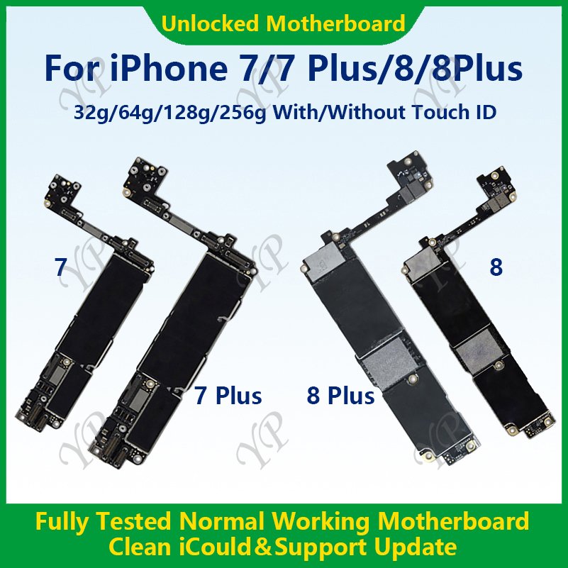 Original Quality Mainboard For Iphone 7plus Phone Motherboard For Iphone 32gb 128Gb 256gb with/no Touch ID