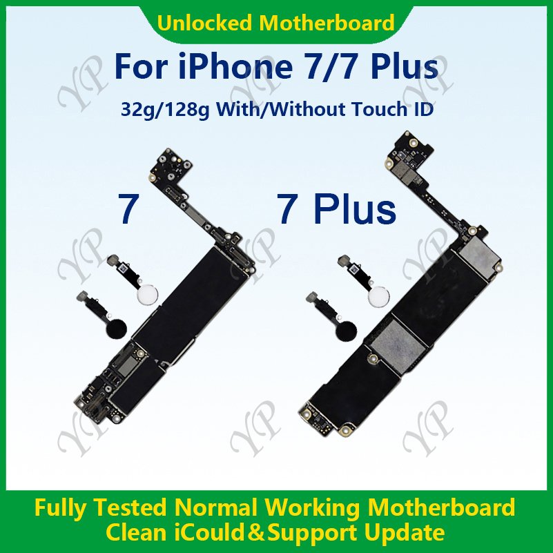 Original Quality Mainboard For Iphone 7plus Phone Motherboard For Iphone 32gb 128Gb 256gb with/no Touch ID