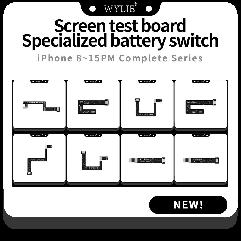 Wylie Screen Test Board Battery Switch Flex Cable For Phone 8-15PM Motherboard And Connect Seat Protect
