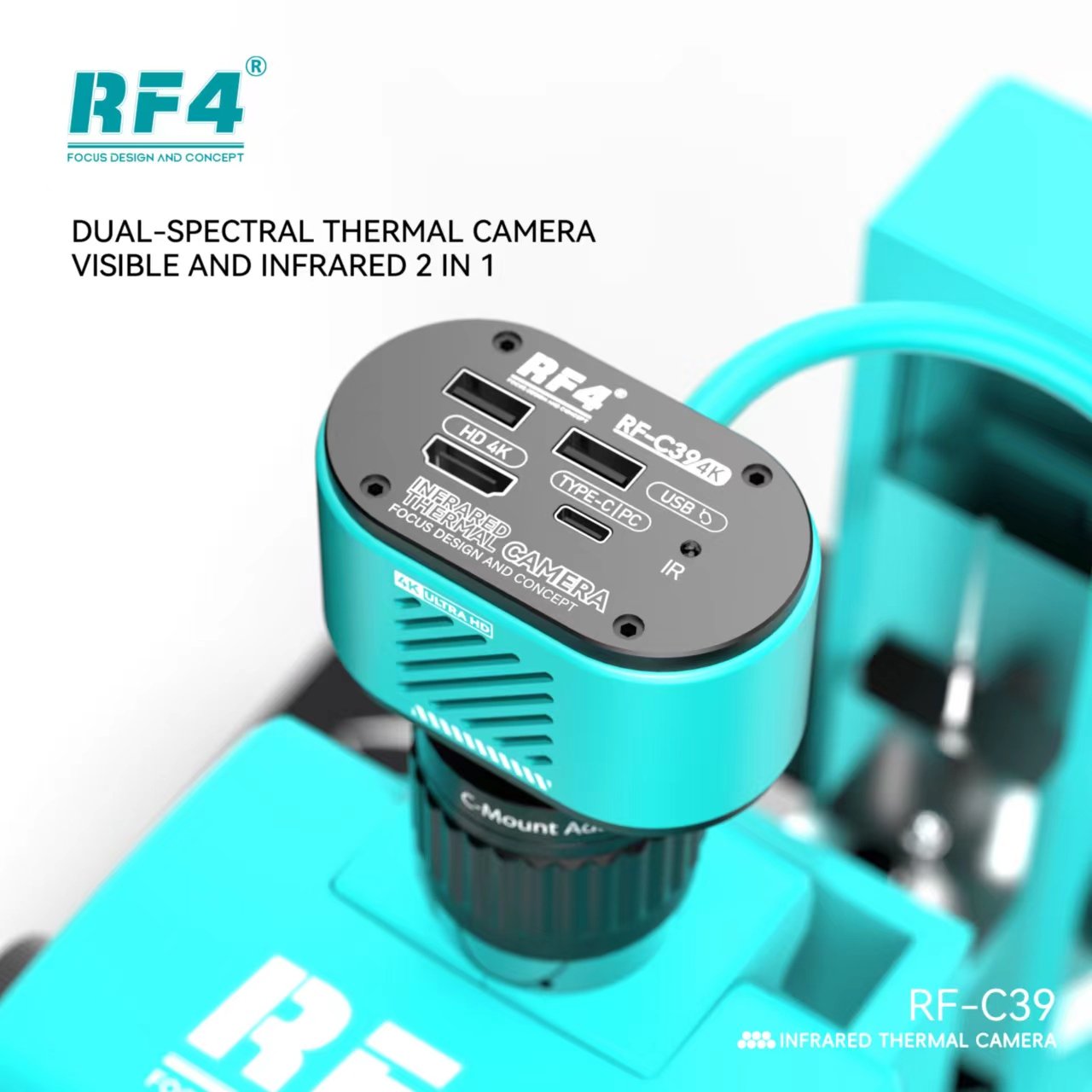 RF-C39 infrared imaging camera for microscope PCB motherboard analyzing tools