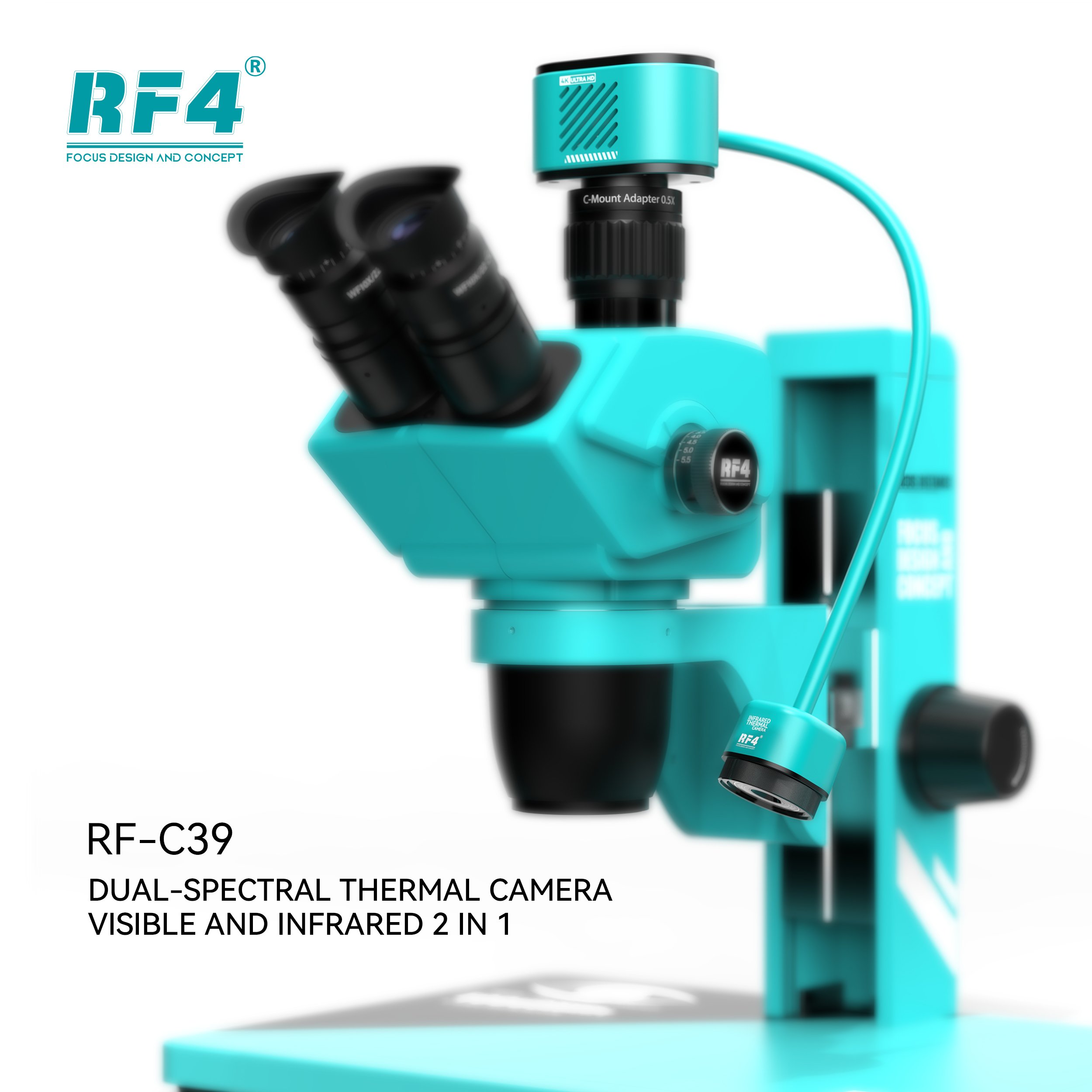 RF-C39 infrared imaging camera for microscope PCB motherboard analyzing tools